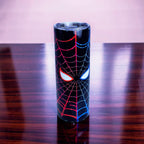 20oz Red & blue masked web tumbler