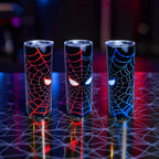 20oz Red & blue masked web tumbler