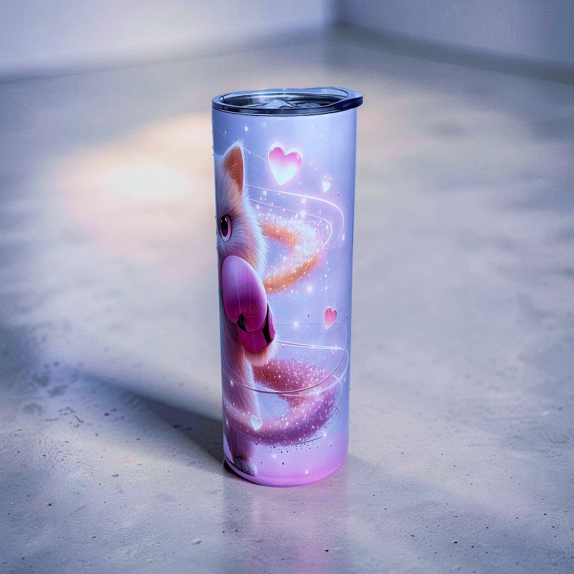 20oz Pink cat tumbler