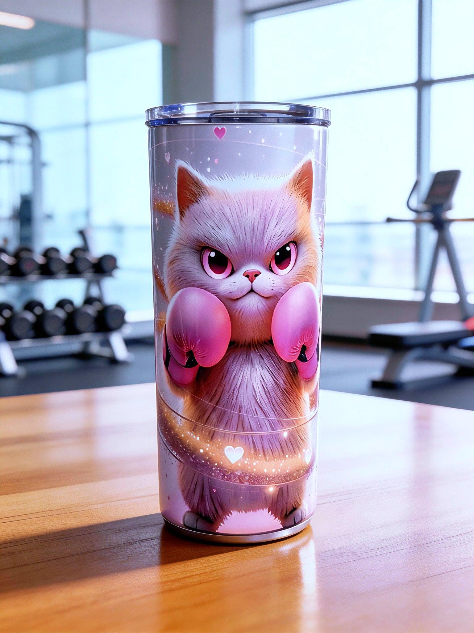 20oz Pink cat tumbler