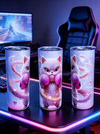 20oz Pink cat tumbler