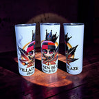 Blaze It Up “Inferno King” Crown Edition – 20oz Straight Skinny Stainless Steel Tumbler + Metal Straw