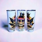 Blaze It Up “King” Black & Gold Crown Edition – 20oz Straight Skinny Stainless Steel Tumbler + Metal Straw