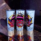 Blaze It Up “Ruby Queen” Crown Edition – 20oz Straight Skinny Stainless Steel Tumbler + Metal Straw