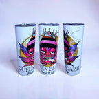 Blaze It Up “Ruby Queen” Crown Edition – 20oz Straight Skinny Stainless Steel Tumbler + Metal Straw