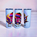Blaze It Up “24” Wings Edition 20oz Straight Skinny Stainless Steel Tumbler – Metal Straw Included