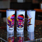 Blaze It Up “24” Wings Edition 20oz Straight Skinny Stainless Steel Tumbler – Metal Straw Included