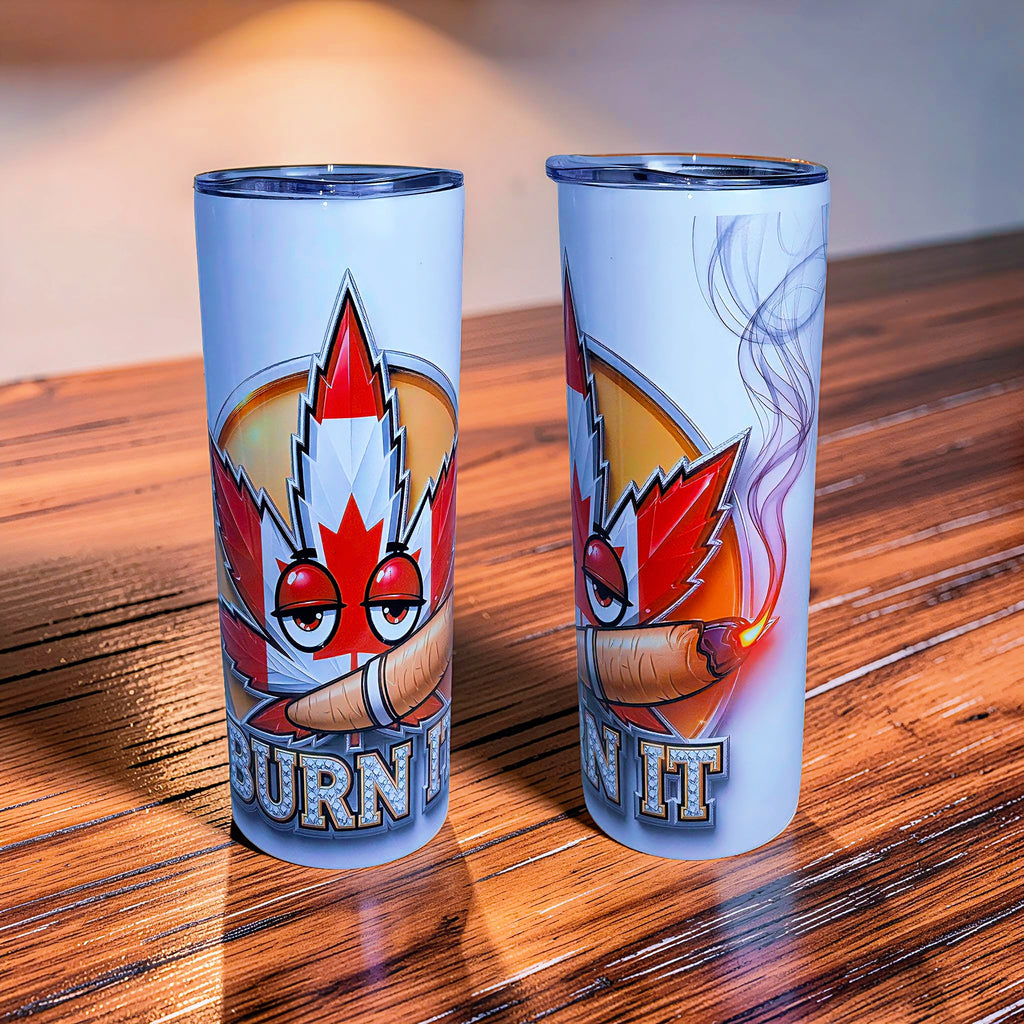 Maple Heat Glow – Burn & Shine 20oz Skinny Tumbler