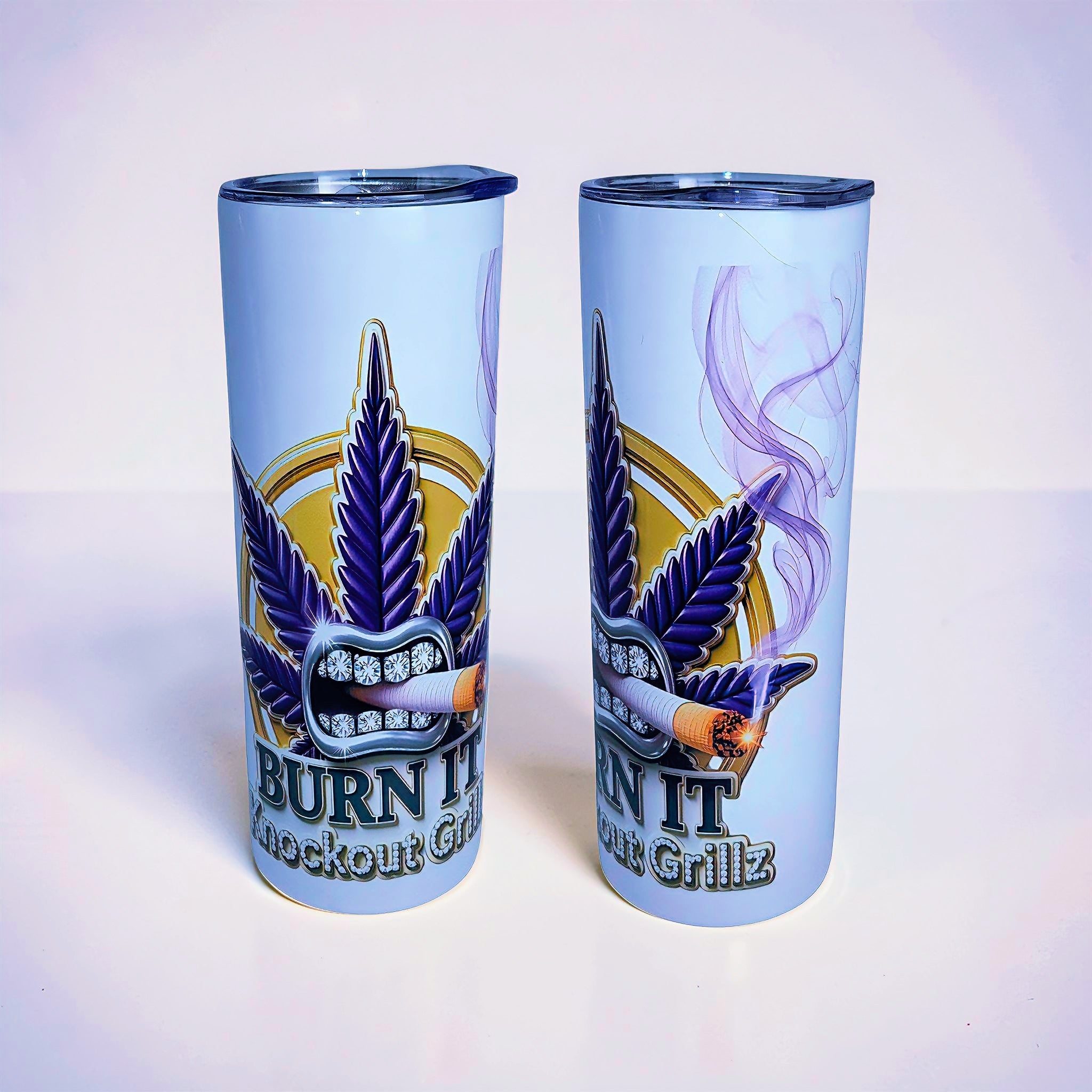 Blaze & Shine – Royal Violet Drip 20oz Stainless Steel Tumbler