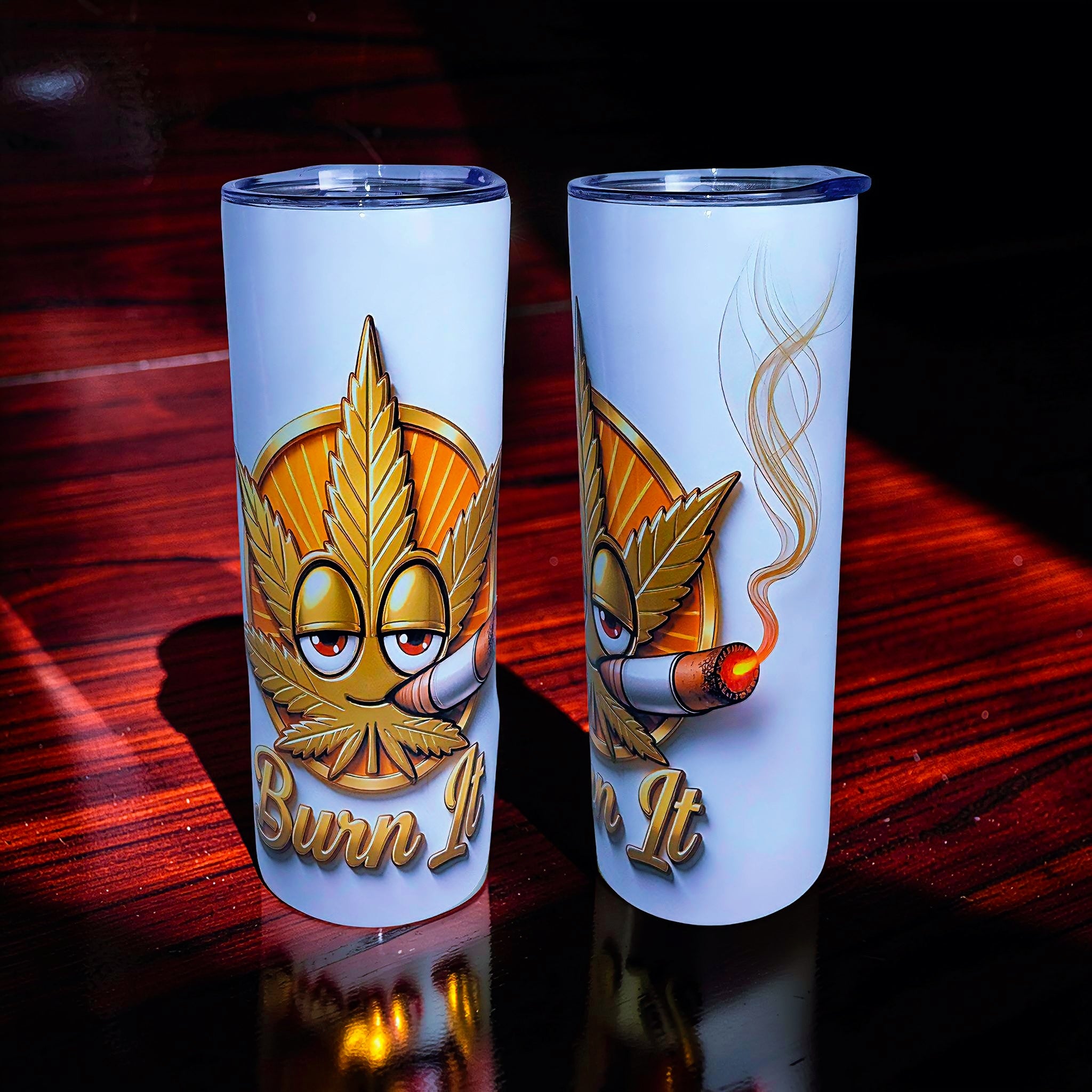 Burn & Shine – Golden Blaze Icon 20oz Stainless Steel Tumbler