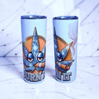 Blaze & Shine – Iced Silver Flame 20oz Stainless Steel Tumbler