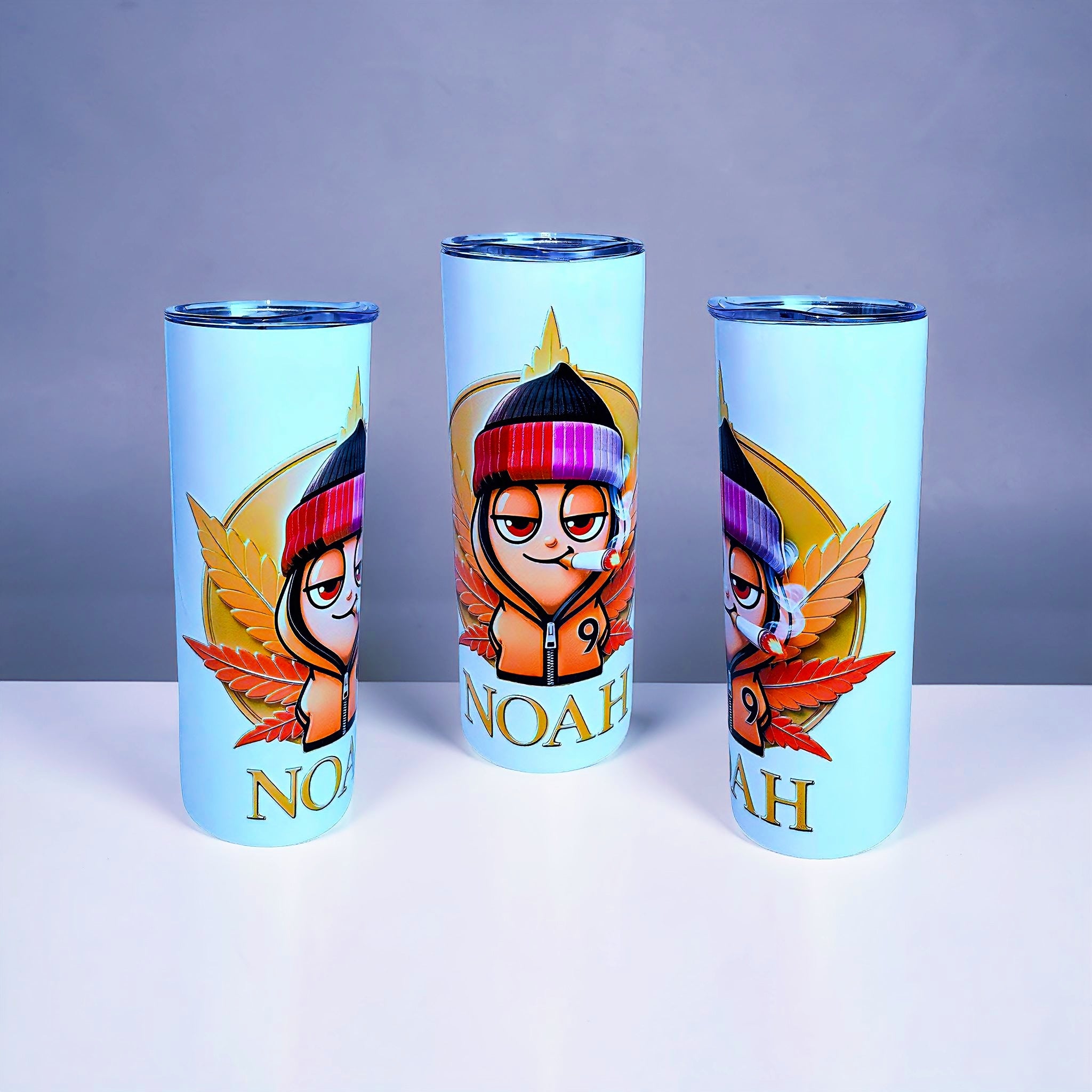 Blaze Custom – Noah Edition 20oz Skinny Stainless Steel Tumbler | Personalized by MpressPrintz