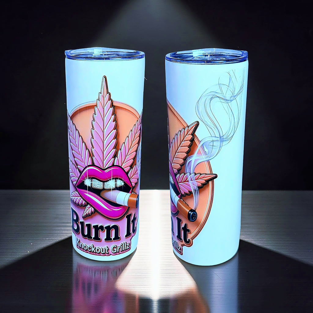 Blaze & Shine – Pink Ember Luxe Edition 20oz Skinny Stainless Steel Tumbler |