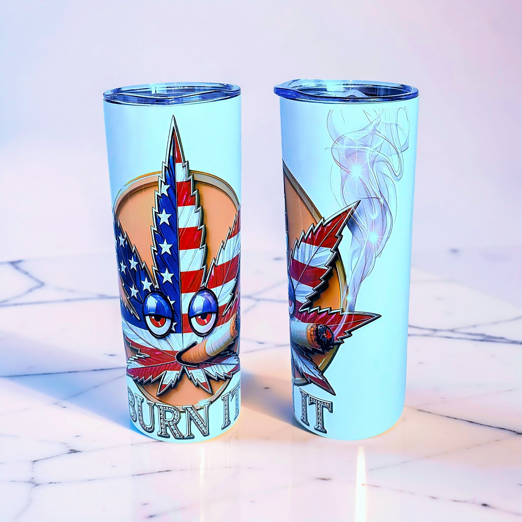 Blaze & Shine – Freedom Flame Edition 20oz Skinny Stainless Steel Tumbler |