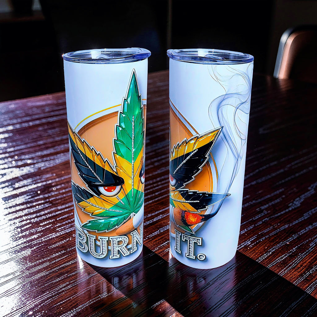 Blaze & Shine – Emerald Rebel Burn Edition 20oz Skinny Stainless Steel Tumbler