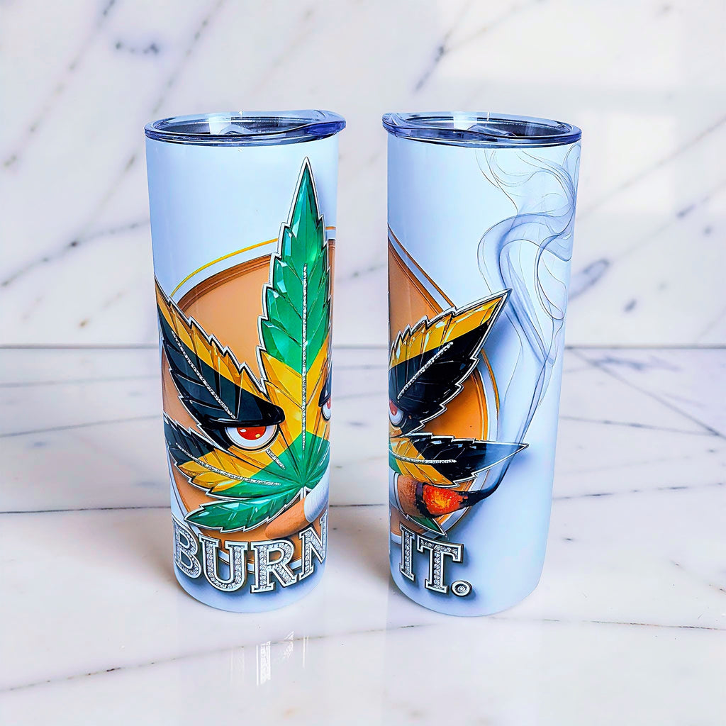 Blaze & Shine – Emerald Rebel Burn Edition 20oz Skinny Stainless Steel Tumbler