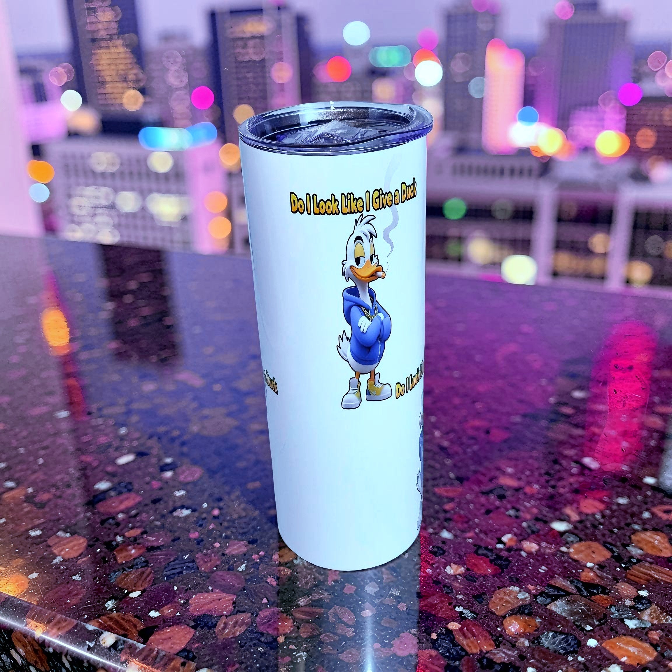 🦆 Do I Look Like I Give a Duck – Attitude Edition 20oz Skinny Stainless Steel Tumbler | By MpressPrintz