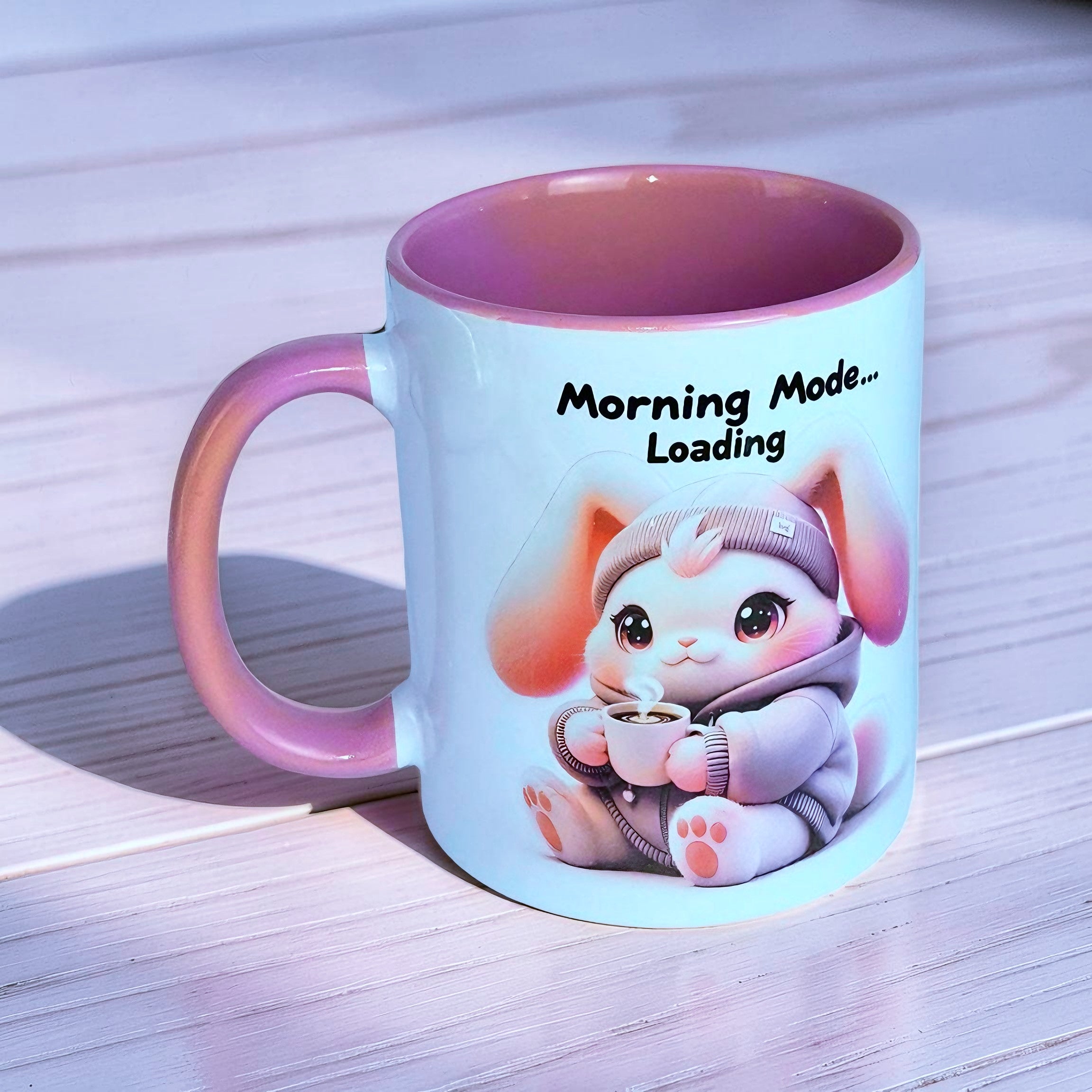 🐰 Morning Mode… Loading – Cozy Vibes Edition 11oz Premium Ceramic Coffee Mug | By MpressPrintz