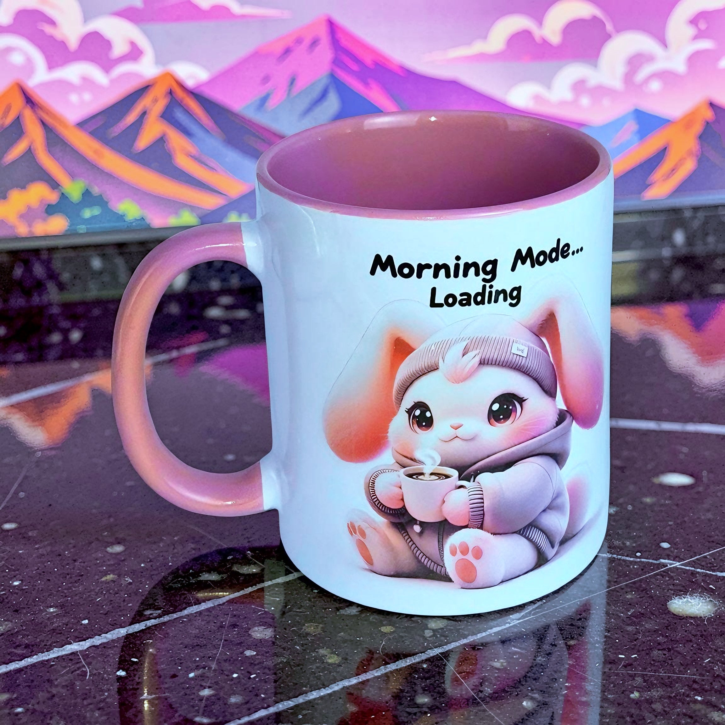 🐰 Morning Mode… Loading – Cozy Vibes Edition 11oz Premium Ceramic Coffee Mug | By MpressPrintz