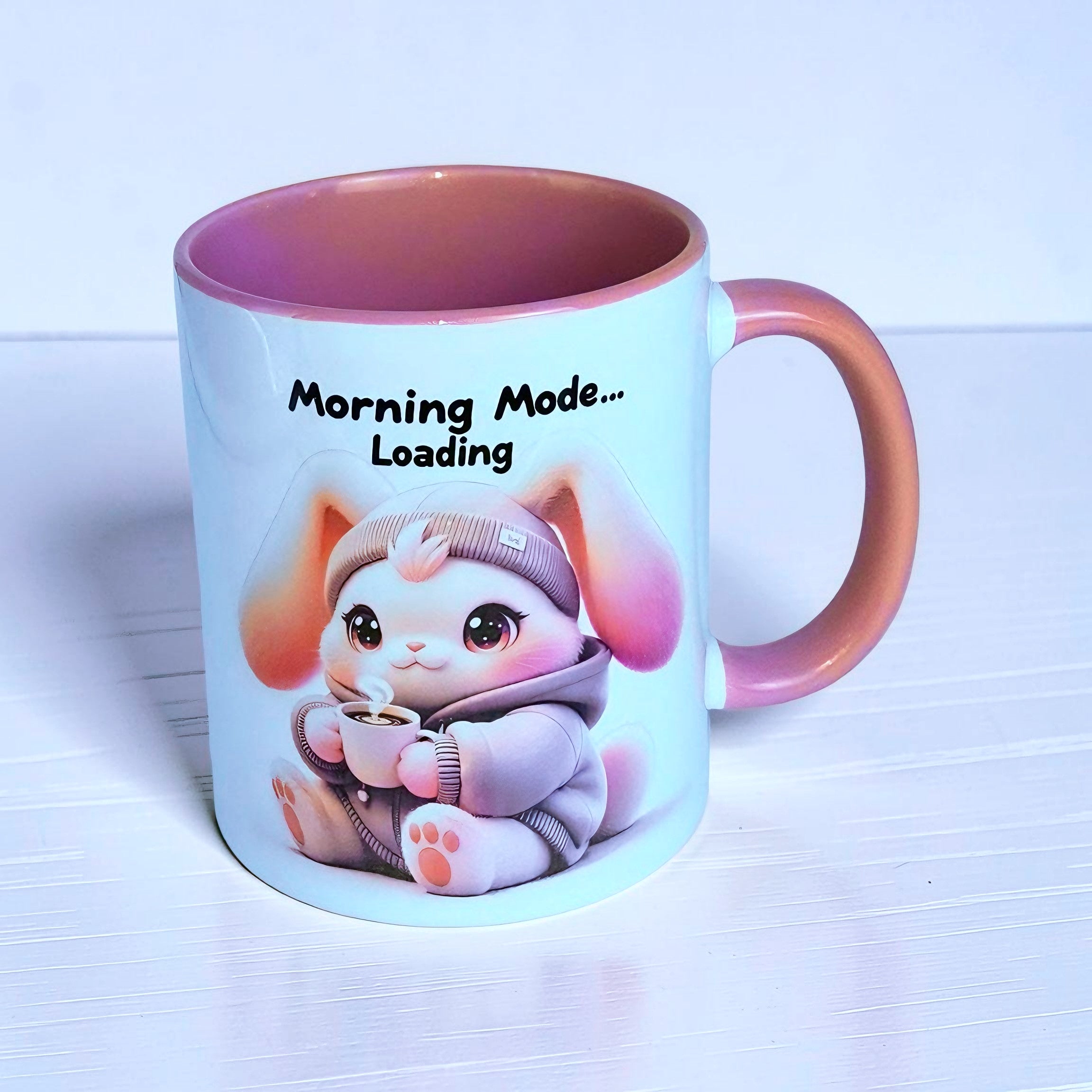 🐰 Morning Mode… Loading – Cozy Vibes Edition 11oz Premium Ceramic Coffee Mug | By MpressPrintz