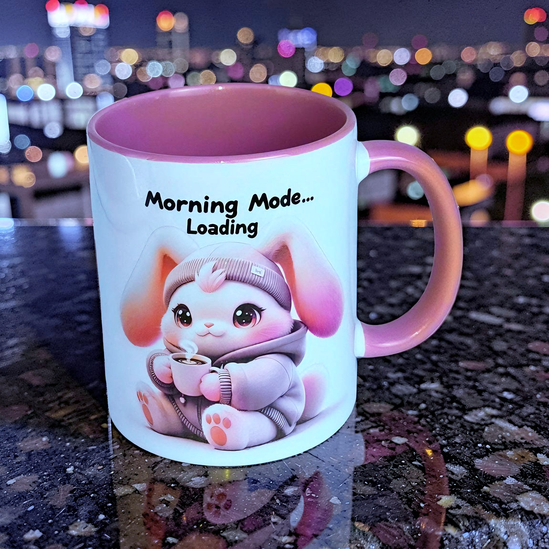 🐰 Morning Mode… Loading – Cozy Vibes Edition 11oz Premium Ceramic Coffee Mug | By MpressPrintz