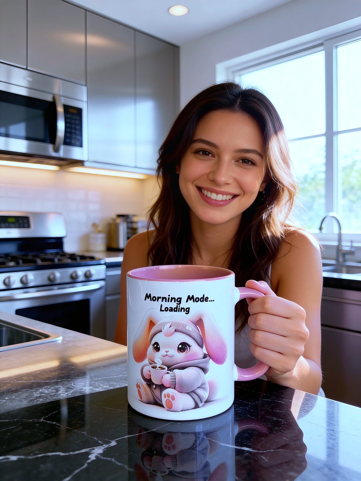 🐰 Morning Mode… Loading – Cozy Vibes Edition 11oz Premium Ceramic Coffee Mug | By MpressPrintz