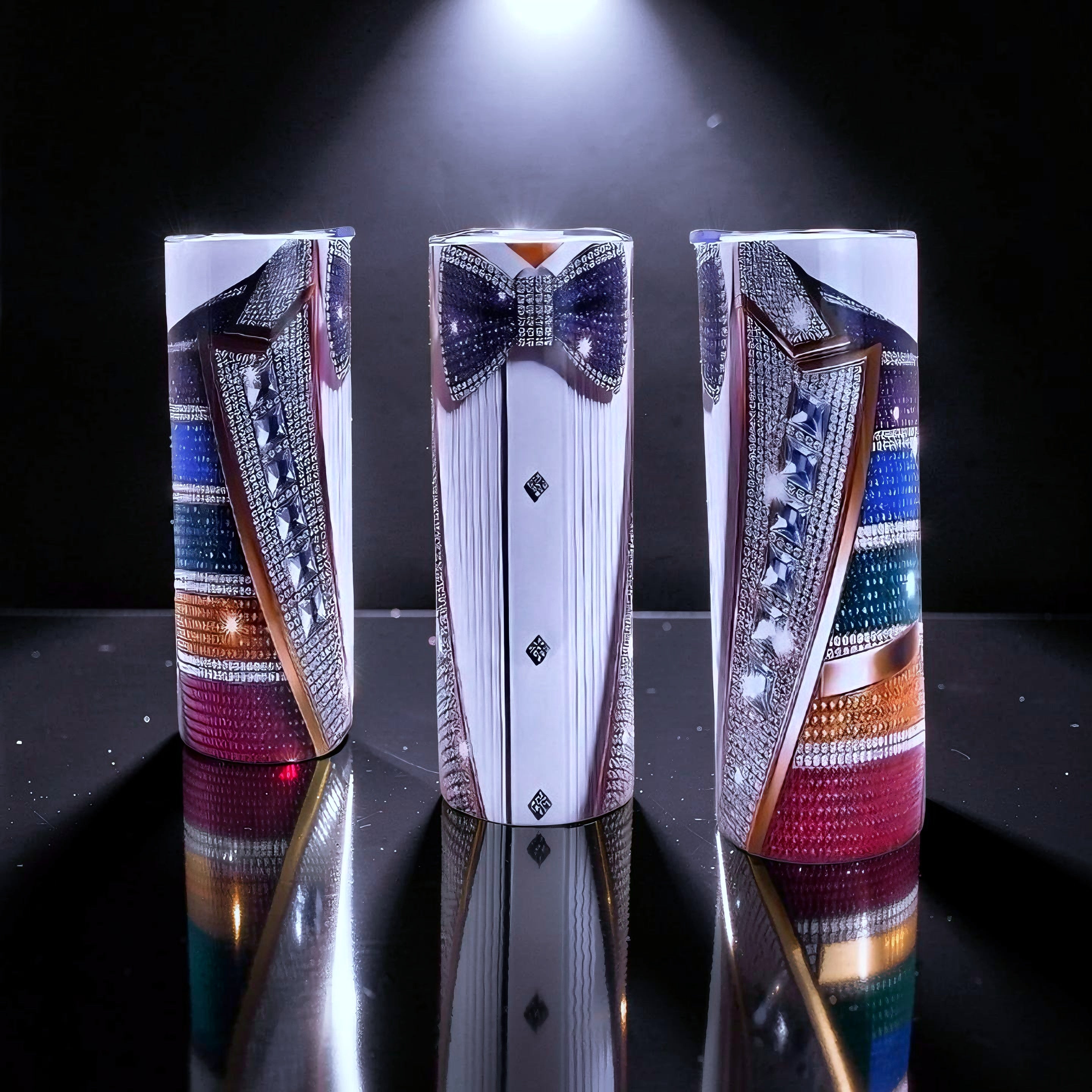 20oz Diamond maestro tuxedo tumbler