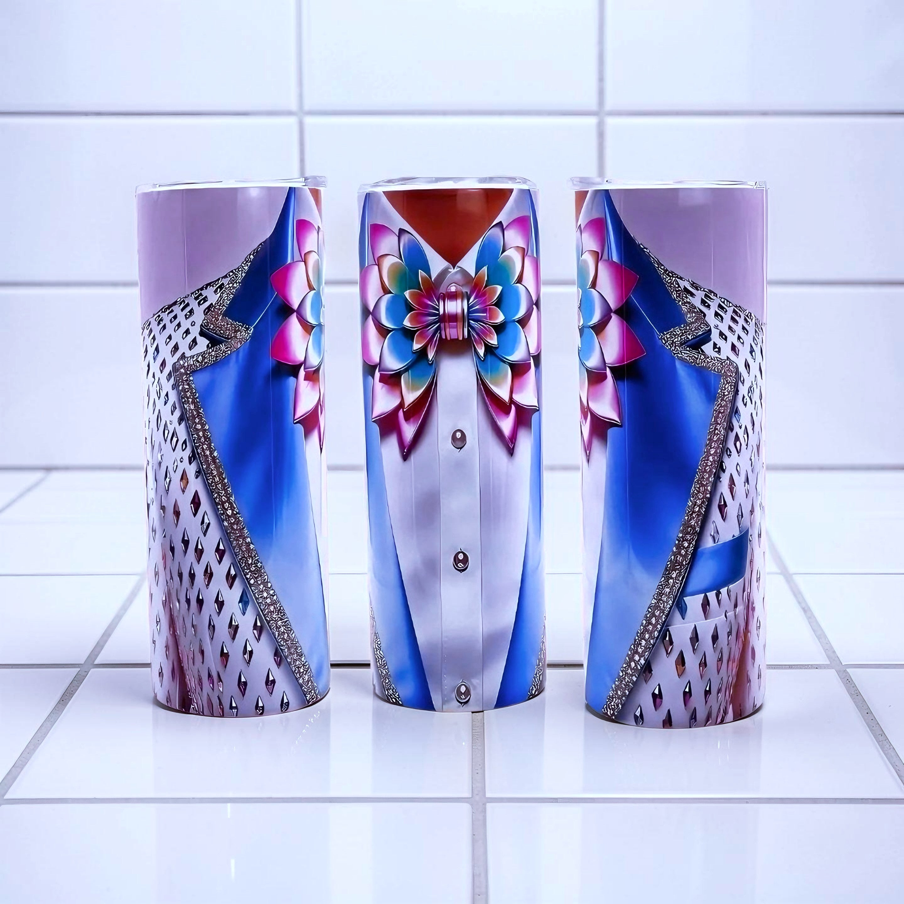 20oz Prism princess tuxedo tumbler