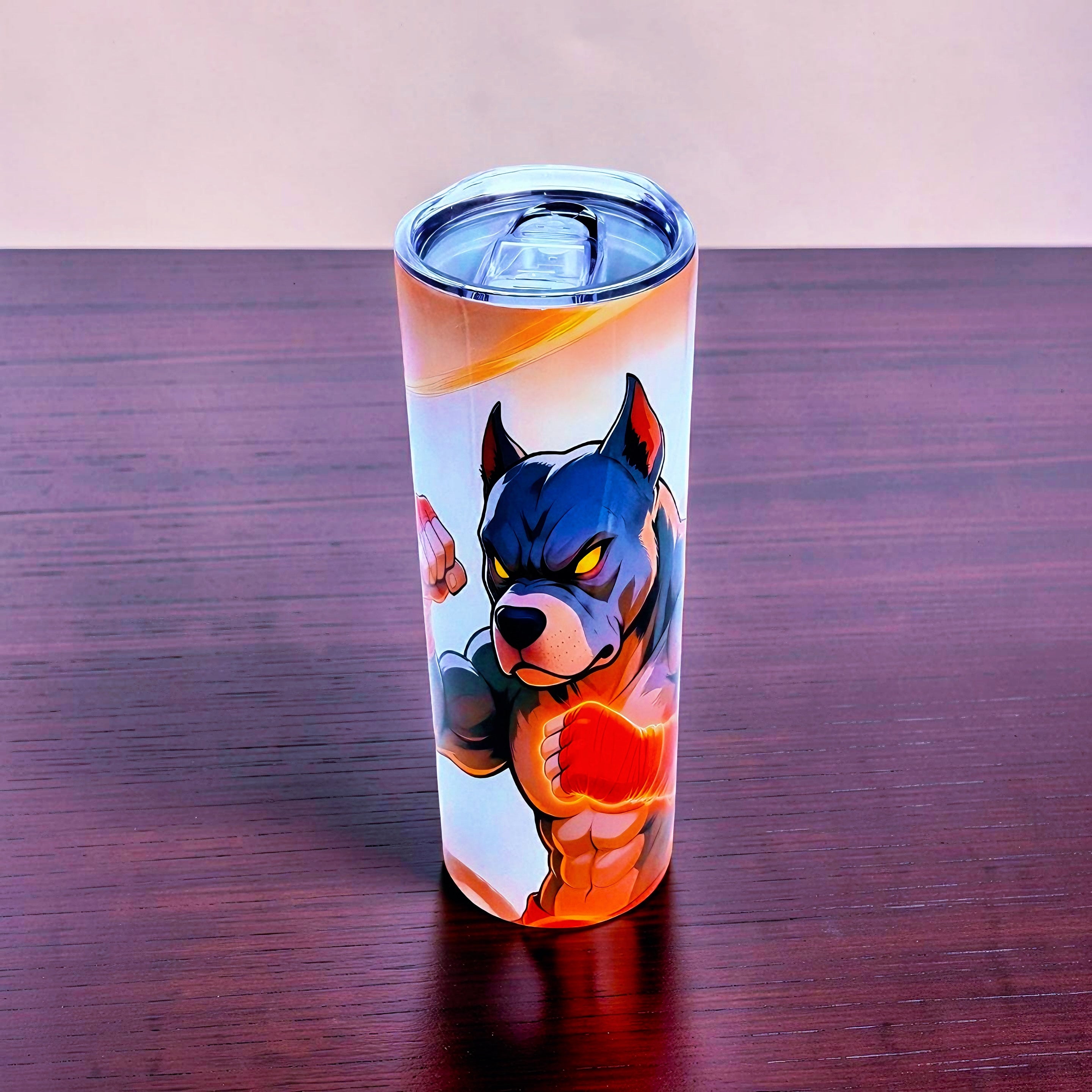 🔥 20oz Fiery Dog Energy Tumbler