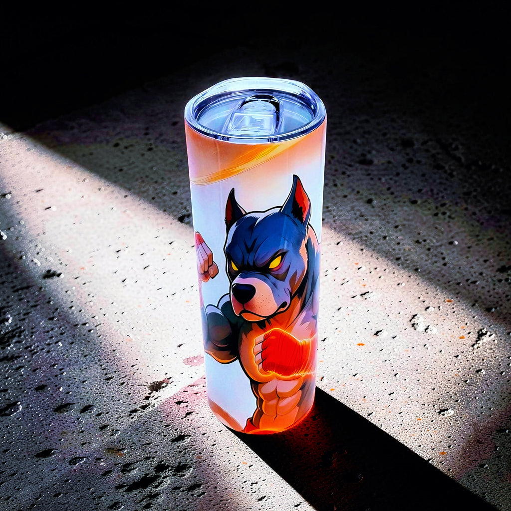 🔥 20oz Fiery Dog Energy Tumbler