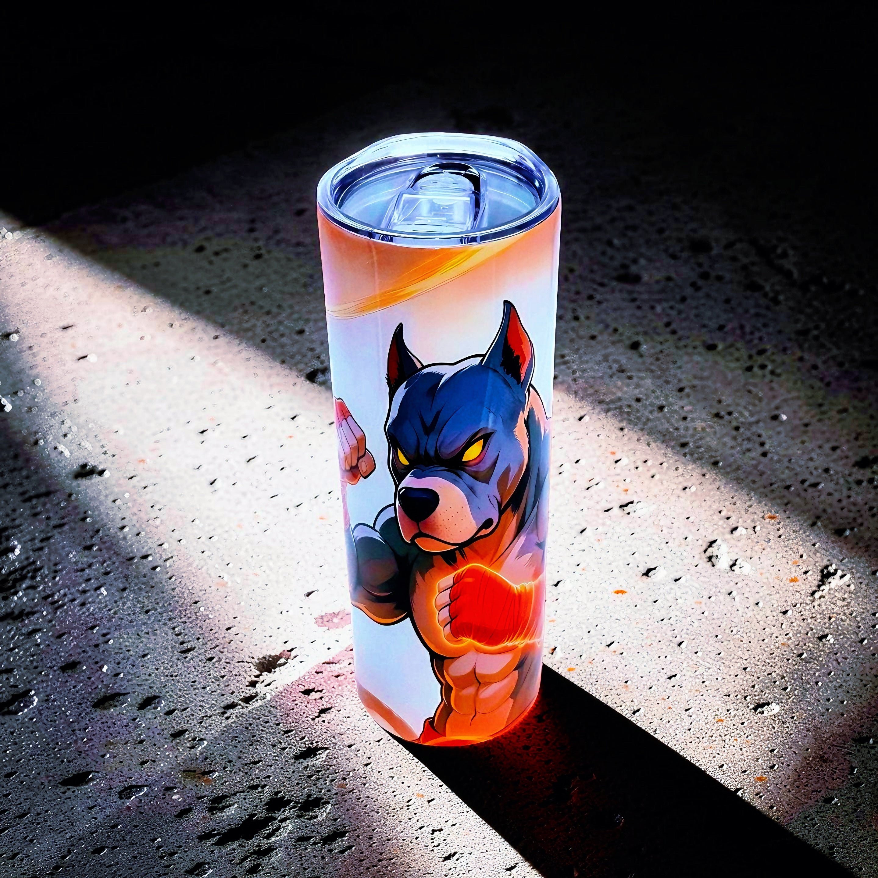 🔥 20oz Fiery Dog Energy Tumbler