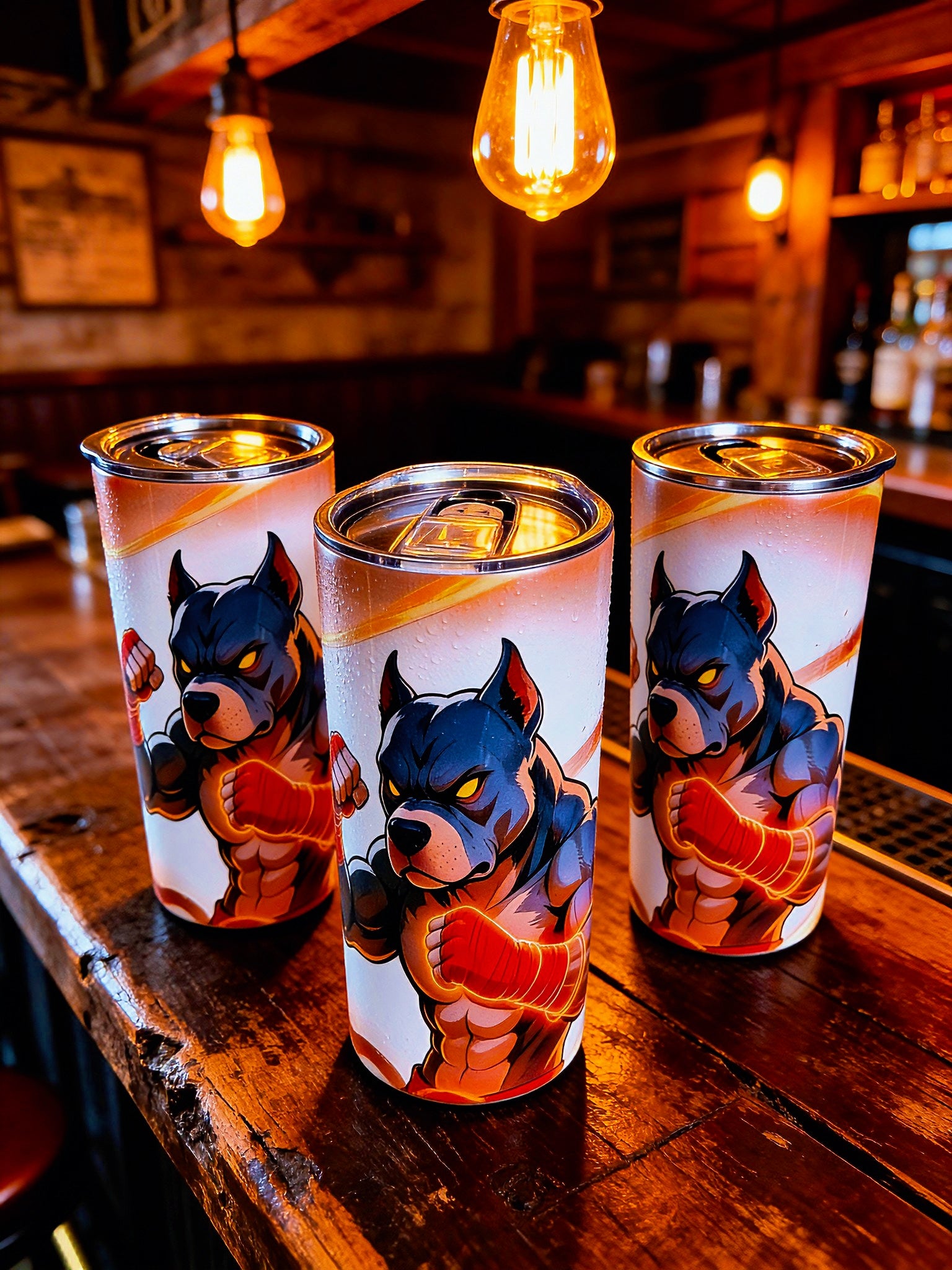 🔥 20oz Fiery Dog Energy Tumbler