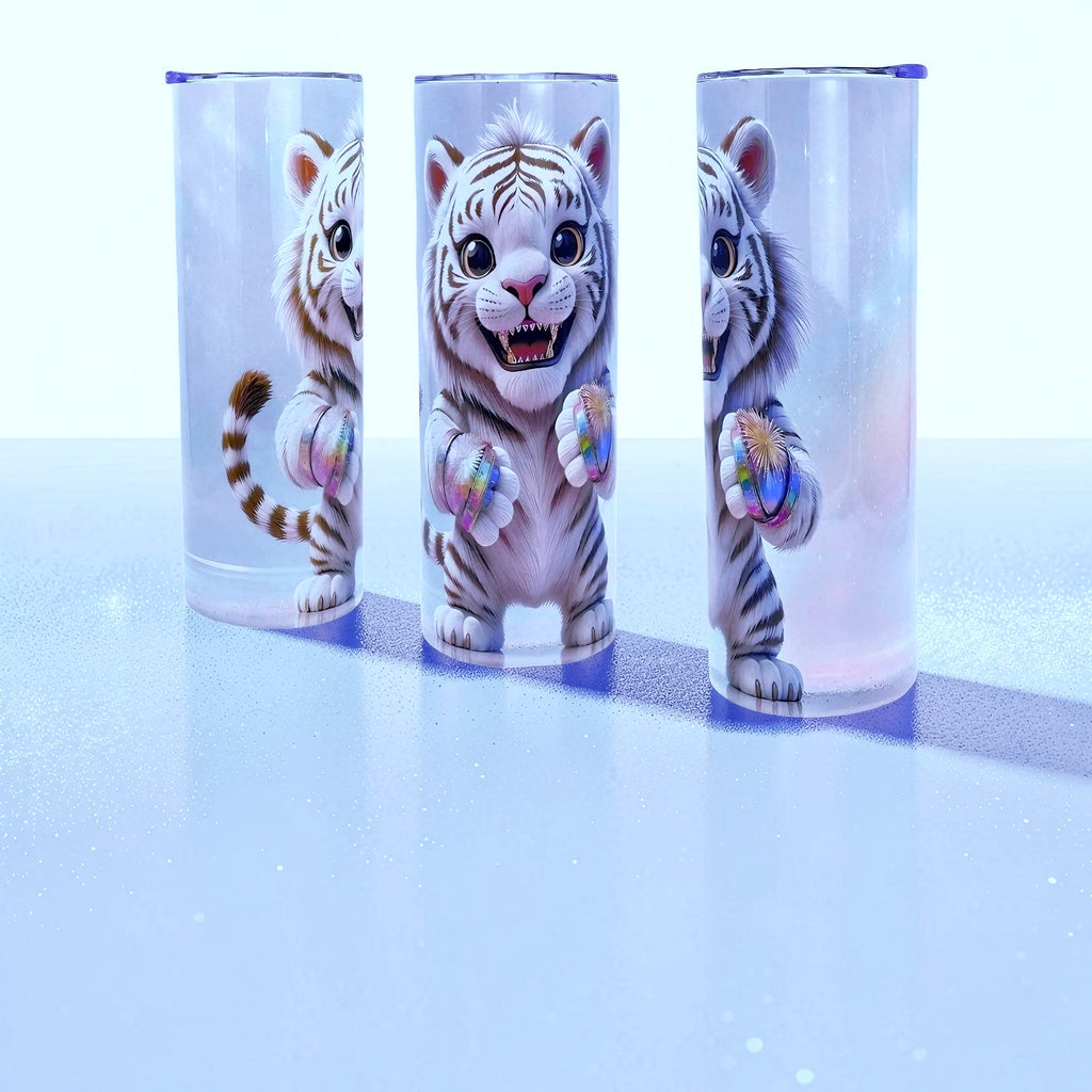 20oz Baby white tiger tumbler
