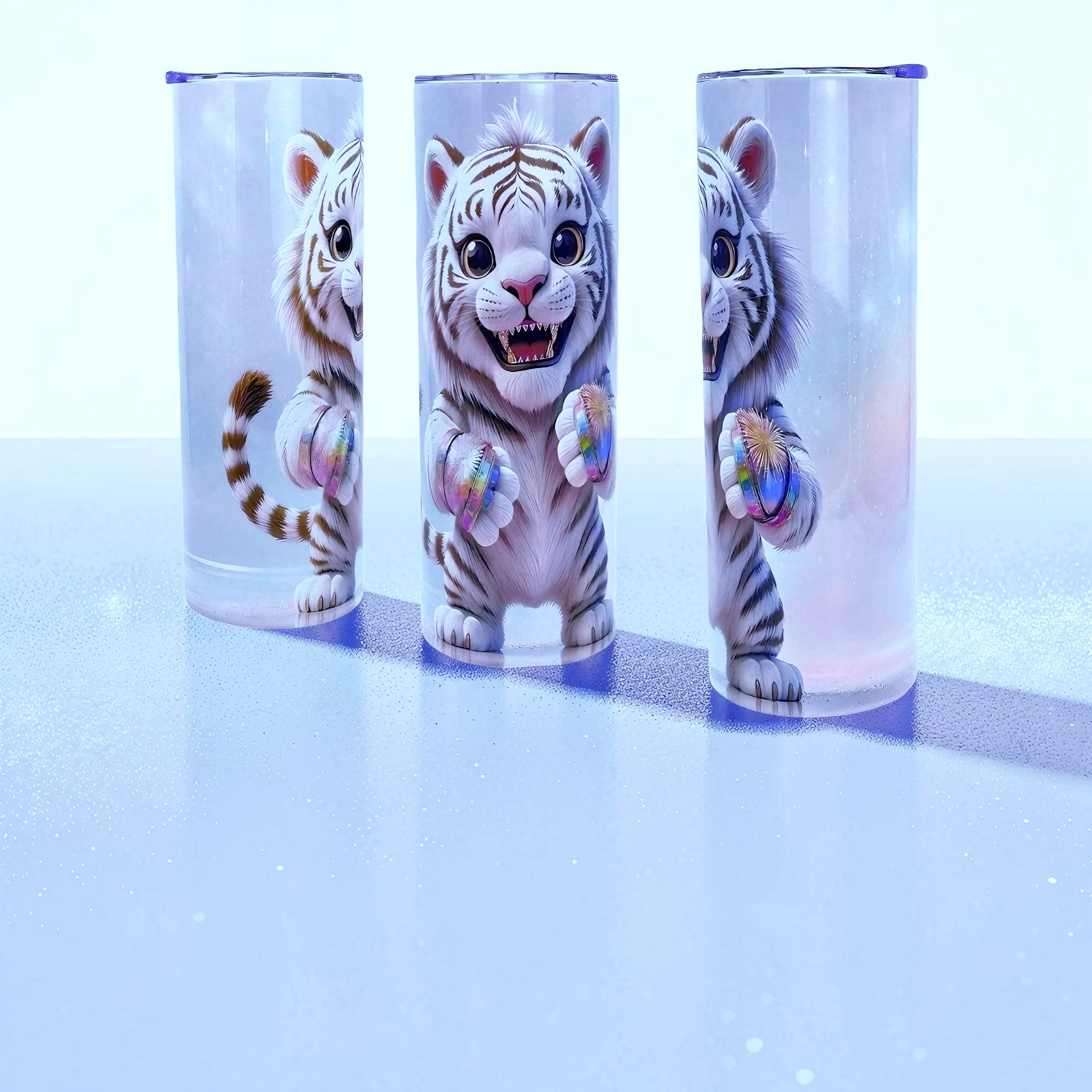 20oz Baby white tiger tumbler