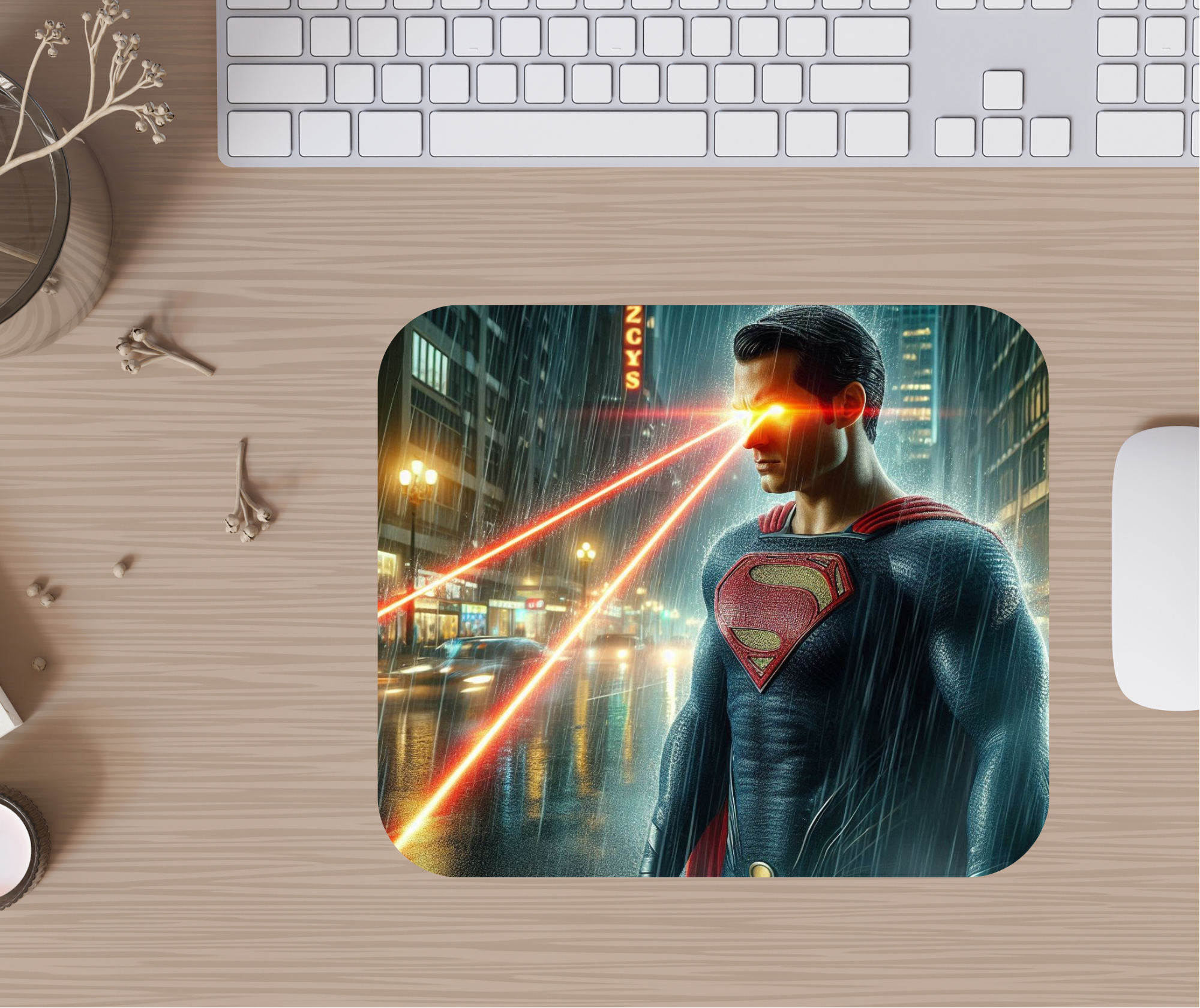 Superman laser eyes mousepad