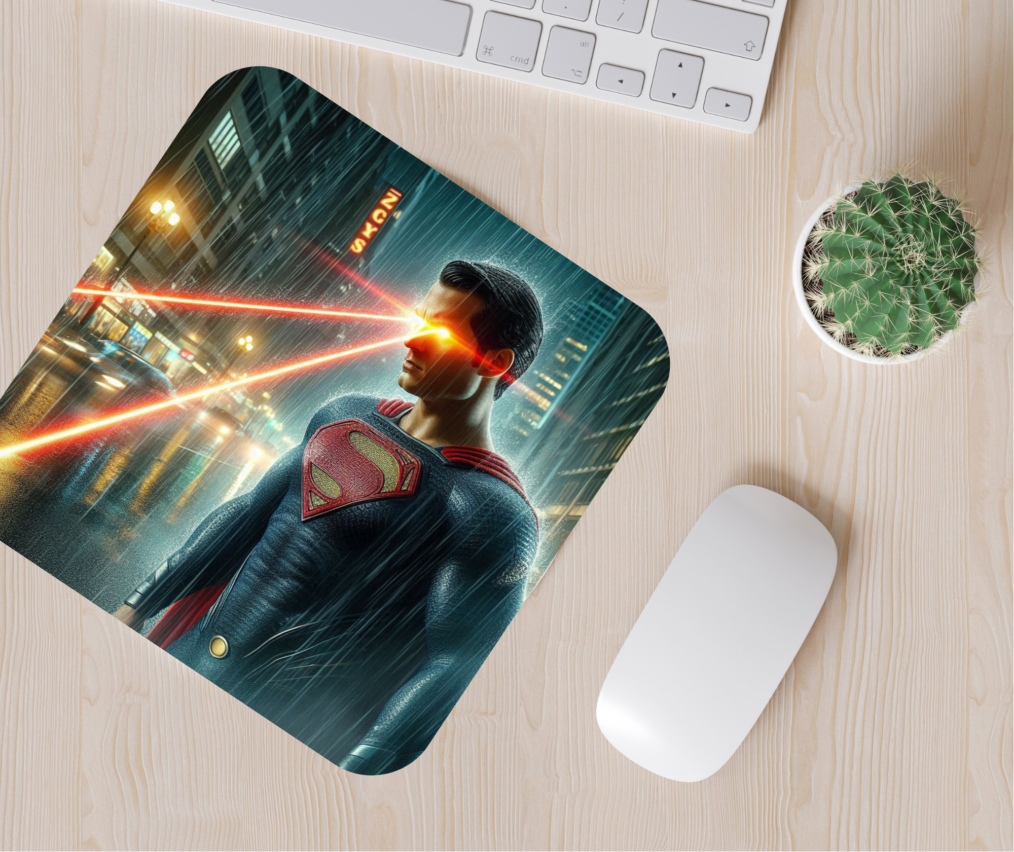 Superman laser eyes mousepad
